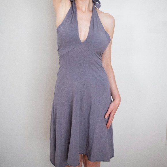 Grey halterneck convertible American Apparel dress - Picture 4 of 6